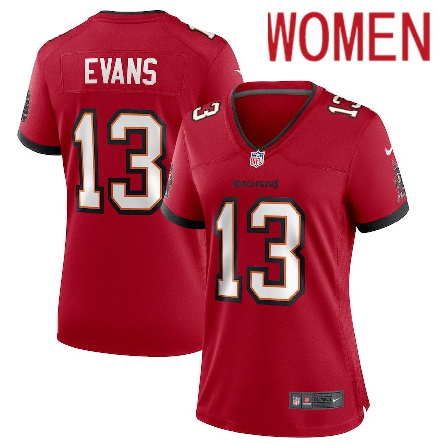 Women Tampa Bay Buccaneers #13 Mike Evans Nike Red Game NFL Jersey->women nfl jersey->Women Jersey